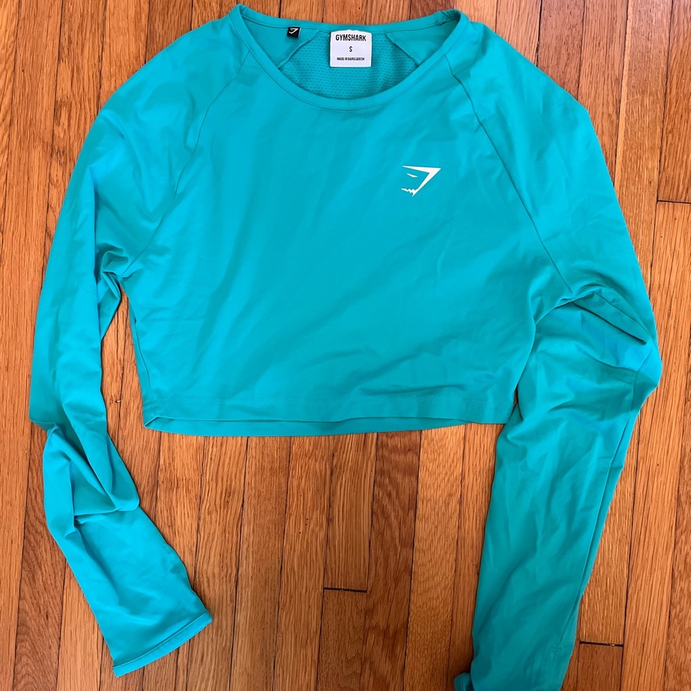 Gymshark Turquoise Long Sleeve Crop Top